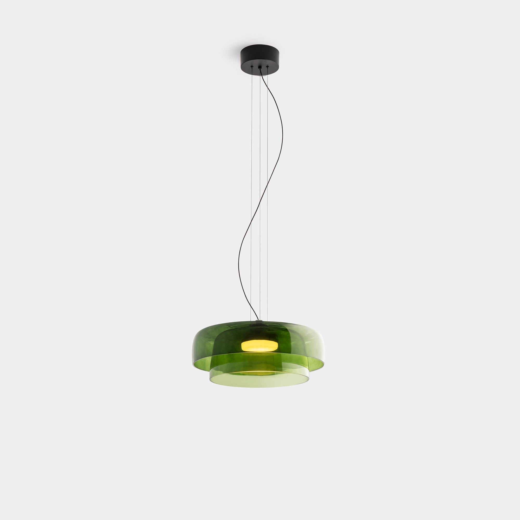 Lámpara colgante moderna de vidrio y metal – Lámpara LED colgante con luz cálida para cocina y comedor