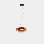 Lámpara colgante moderna de vidrio y metal – Lámpara LED colgante con luz cálida para cocina y comedor