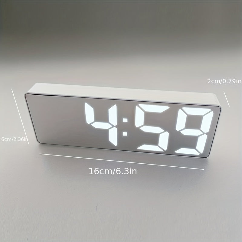 Reloj Despertador Digital LED con Pantalla de Temperatura y Brillo Ajustable