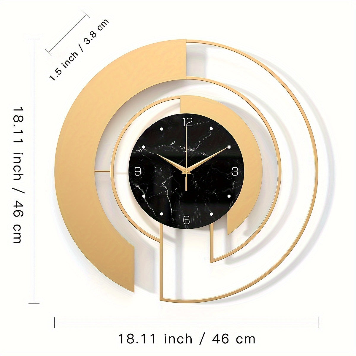 Reloj de Pared Redondo de Metal con Movimiento Silencioso
