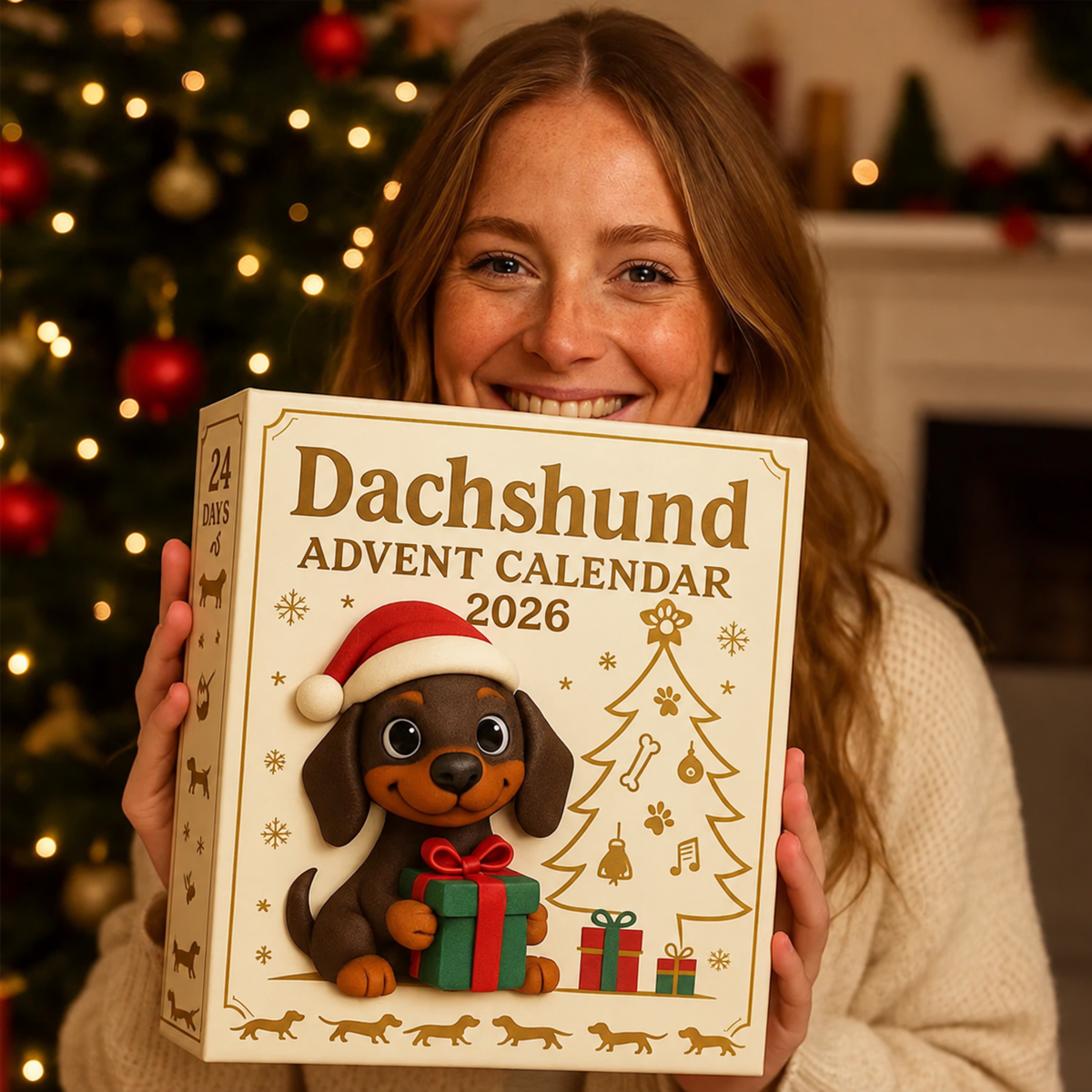Calendario de Adviento para Perros Regalo de Navidad Conjunto de Figuras Coleccionables