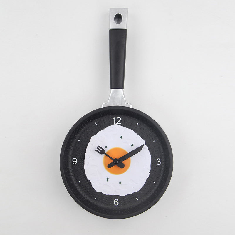 Reloj de Pared en Forma de Sartén con Huevo Frito Reloj Silencioso