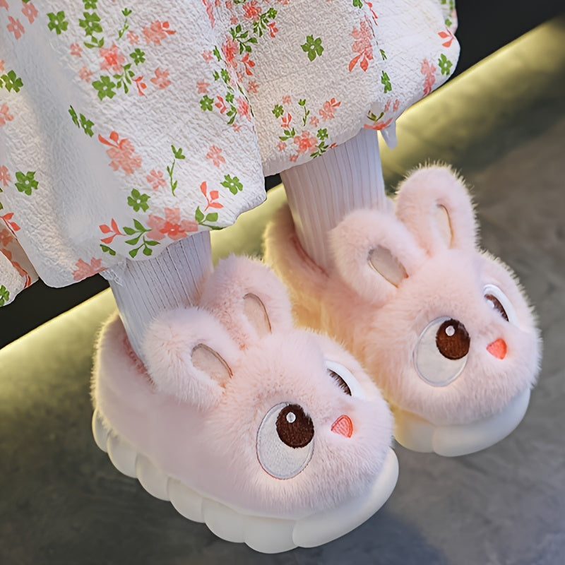 Zapatillas de Conejo de Peluche para Niños - Para Días de Invierno Cómodos