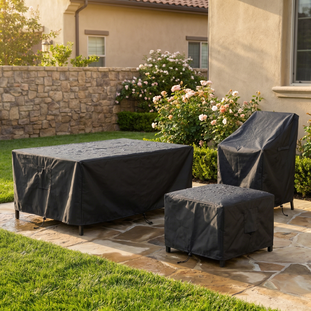 Funda impermeable para muebles de jardín de poliéster resistente a los rayos UV