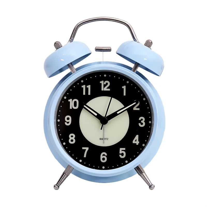 Skanto | LuminousTime - Reloj despertador de metal elegante con suave iluminación para mañanas y noches tranquilas