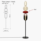 Solenne | Lámpara de Pie Moderna de Vidrio Elegante con Diseño Escultural LED para Salón