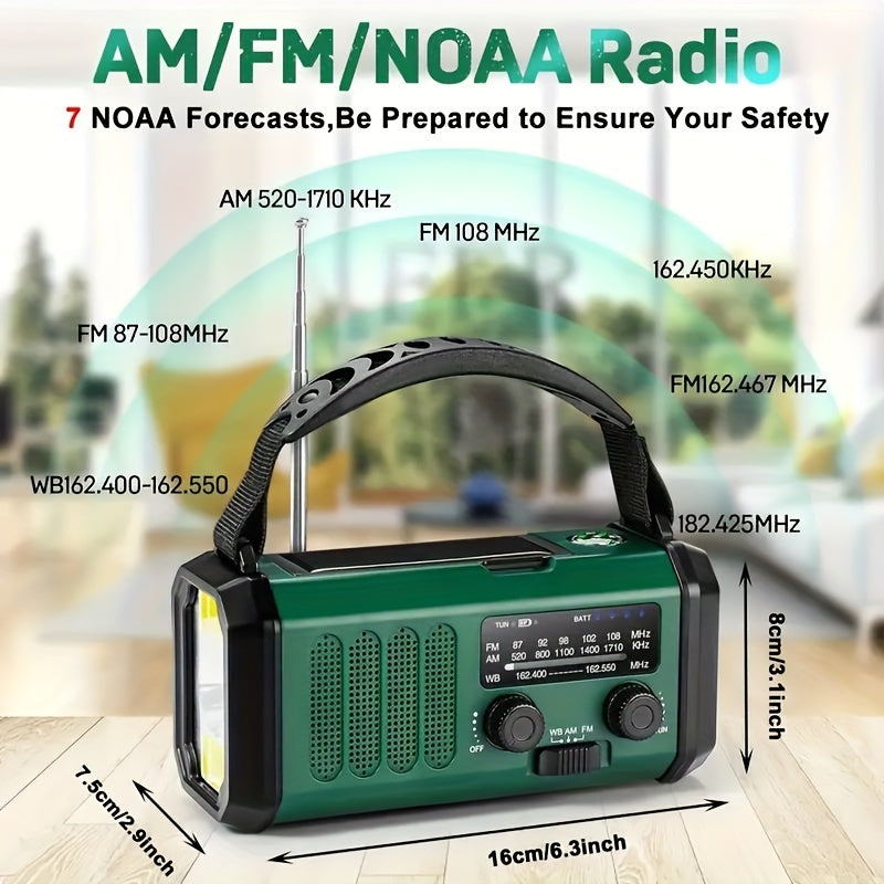 EcoPower Radiador - Radio de emergencia todo en uno con linterna y cargador
