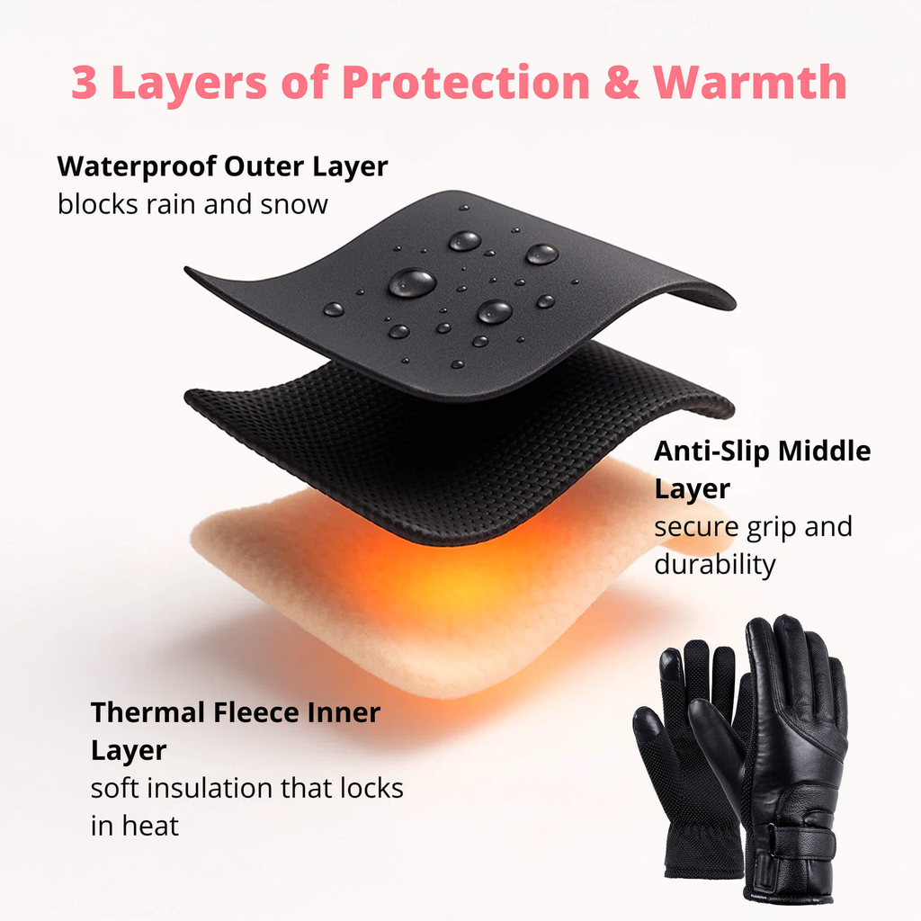 Guantes Calentados para Mujeres en el Reino Unido – Guantes Térmicos Impermeables de Invierno para Damas con Pantalla Táctil y Diseño Calentado Recargable por USB