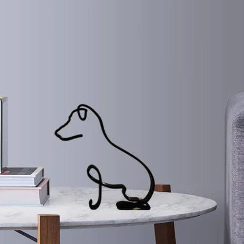 Escultura de Arte Minimalista de Perro
