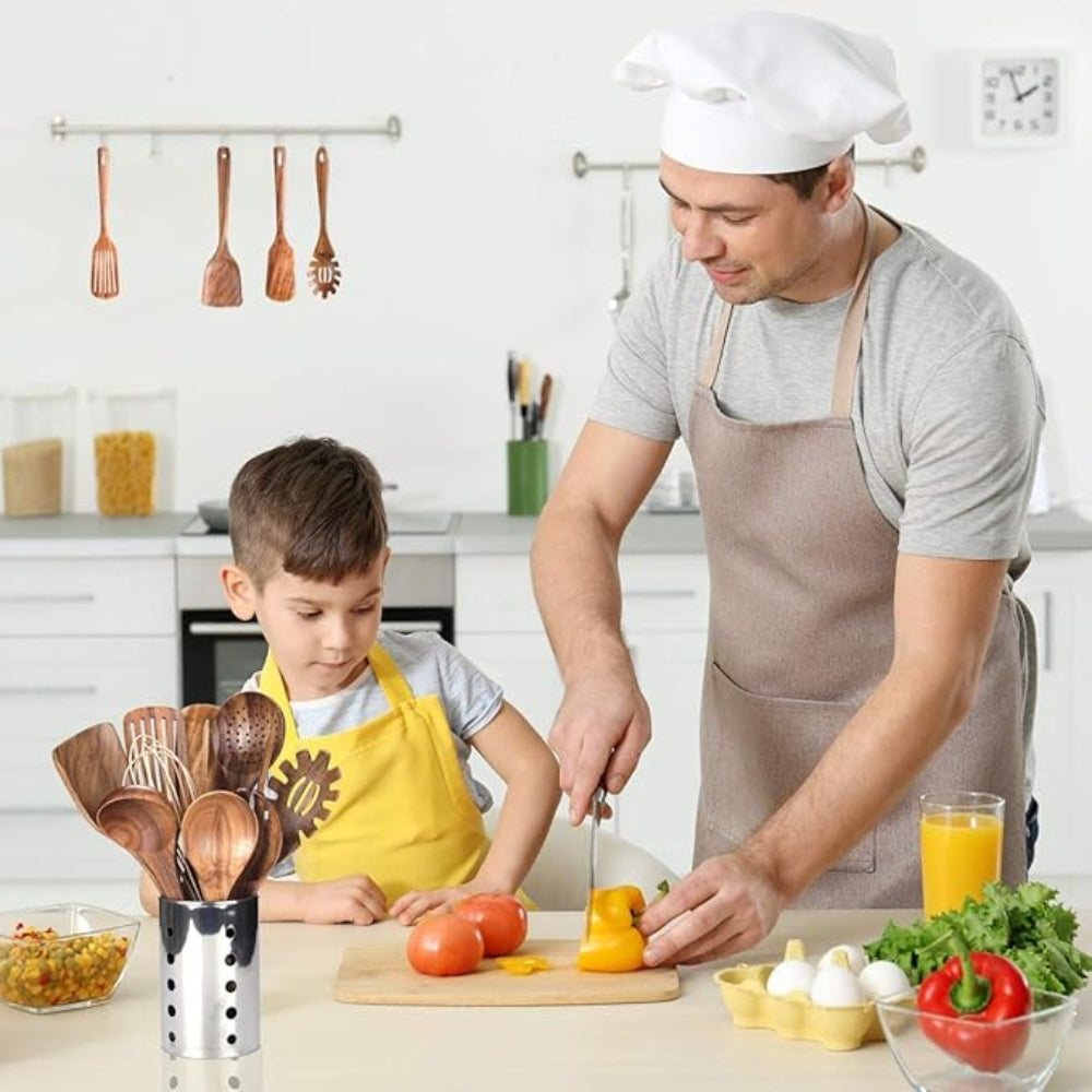Utensilios de Cocina de Madera Premium | 7 Sets