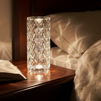 CrystalGlow | Lámpara de Mesa Inalámbrica con Control Táctil Dinámico y Opciones de Color