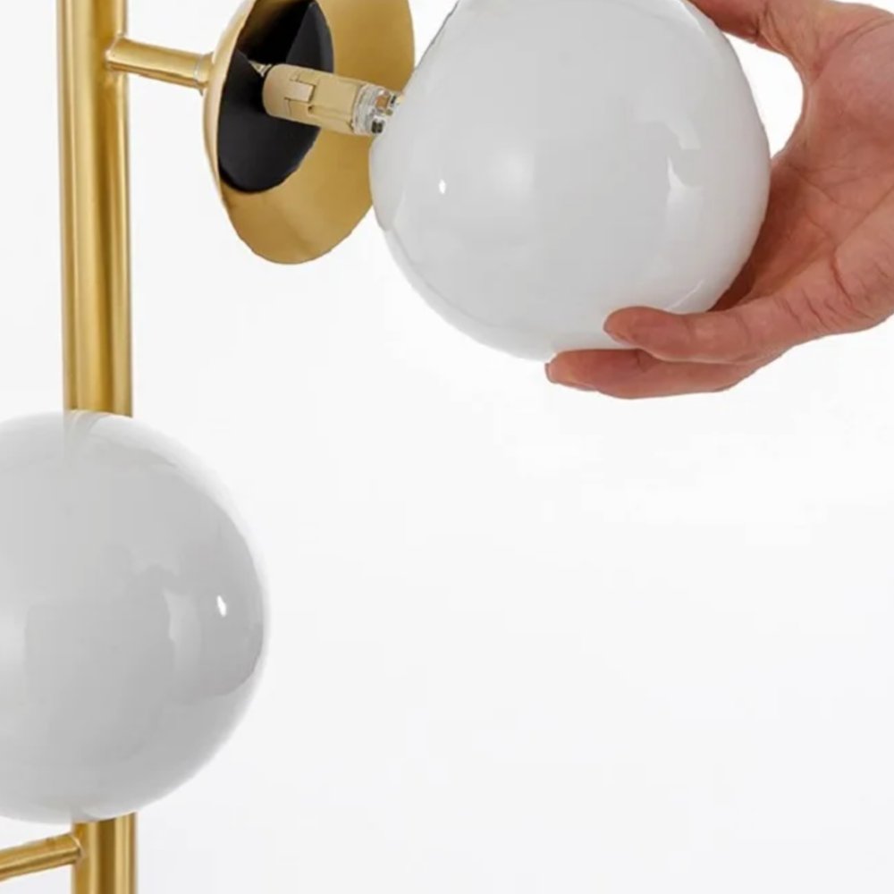 SylvaraTree | Lámpara de Mesa y de Suelo Moderna y Elegante en Dorado para Decoración de Salón