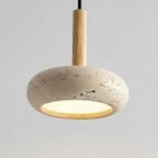Luz Colgante Halo de Piedra - Iluminación de Cocina Ajustable con Diseño Etéreo