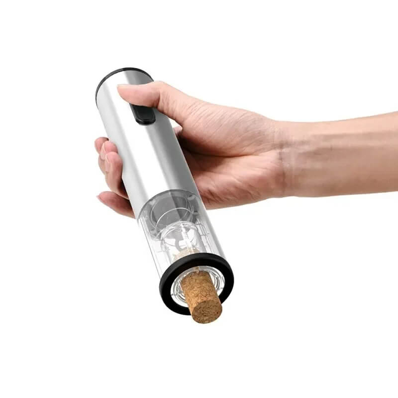 Set de Sacacorchos Eléctrico 5 en 1 con Cortador de Papel de Aluminio, Decantador y Tapón de Vacío – Sacacorchos Automático y Base de Exhibición | Regalo Perfecto para Amantes del Vino