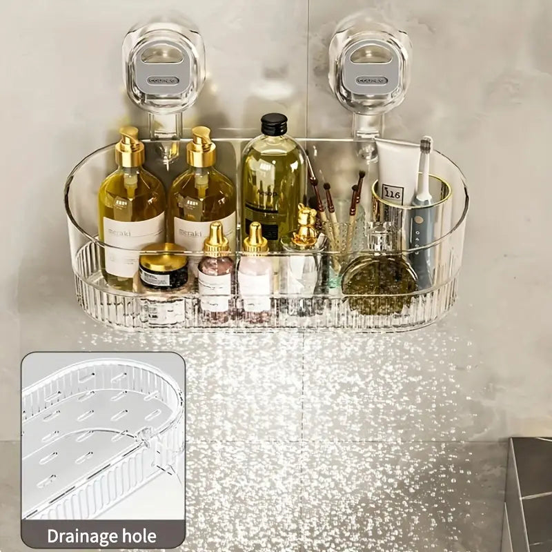 Caja de Almacenamiento con Ventosa para Baño sin Taladrar