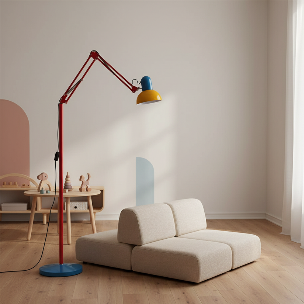 FlexoMemphis | Lámpara de Pie Moderna Ajustable y Vibrante para Sala de Estar