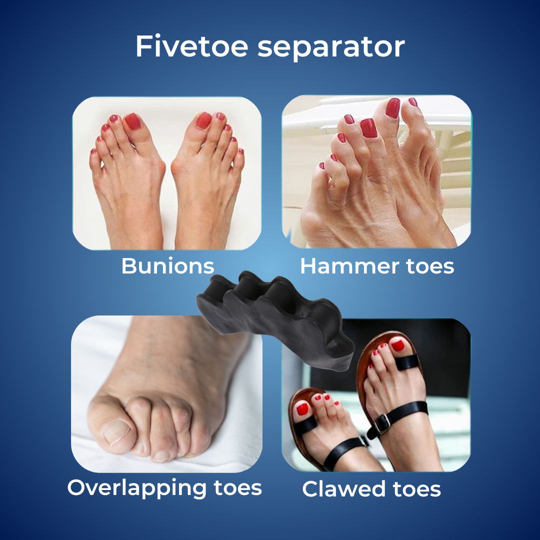 Separador de Dedos FlexAlign | Realineación de Dedos y Alivio del Dolor – Ideal para Juanetes - Dedos Superpuestos - y Comodidad en los Pies Kalsten
