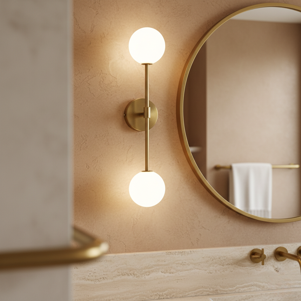 Aplique de Pared de Vidrio Esmerilado Minimalista - Iluminación Suave Moderna en Negro o Dorado