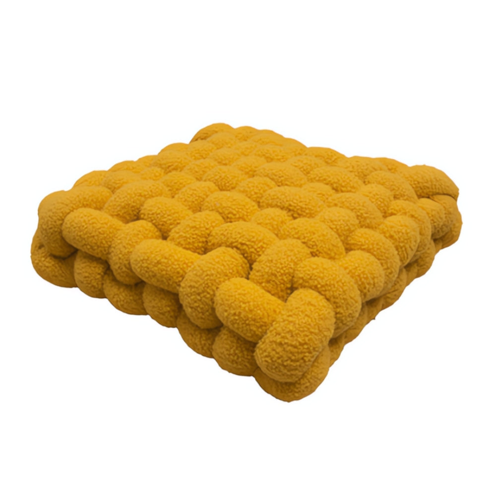 Cojín Boucle de Nudo de Tela Acolchada