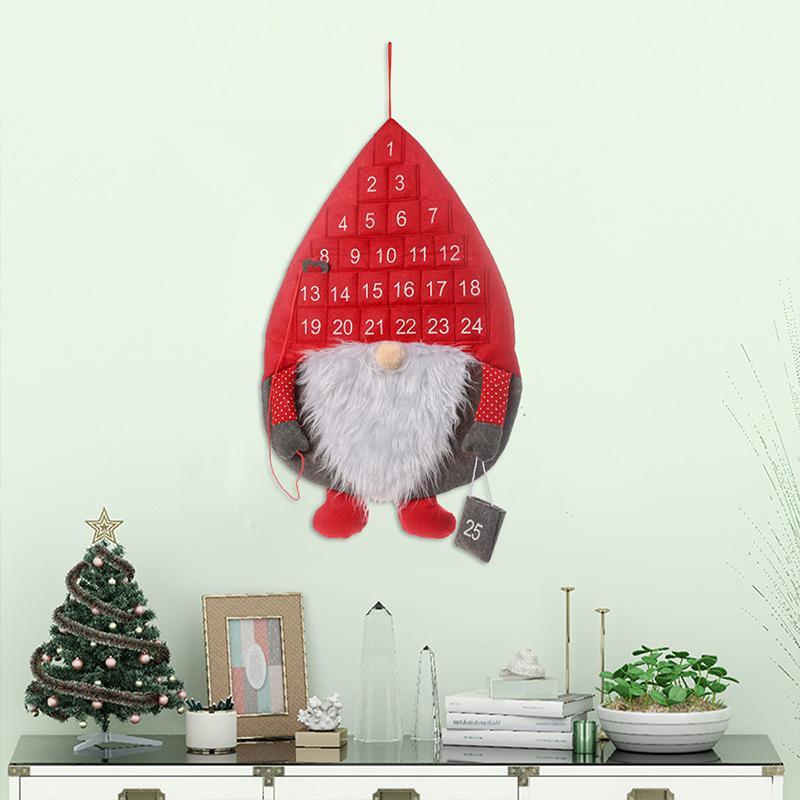 Cuenta Regresiva Para Navidad Colgante de Santa Calendario de Adviento