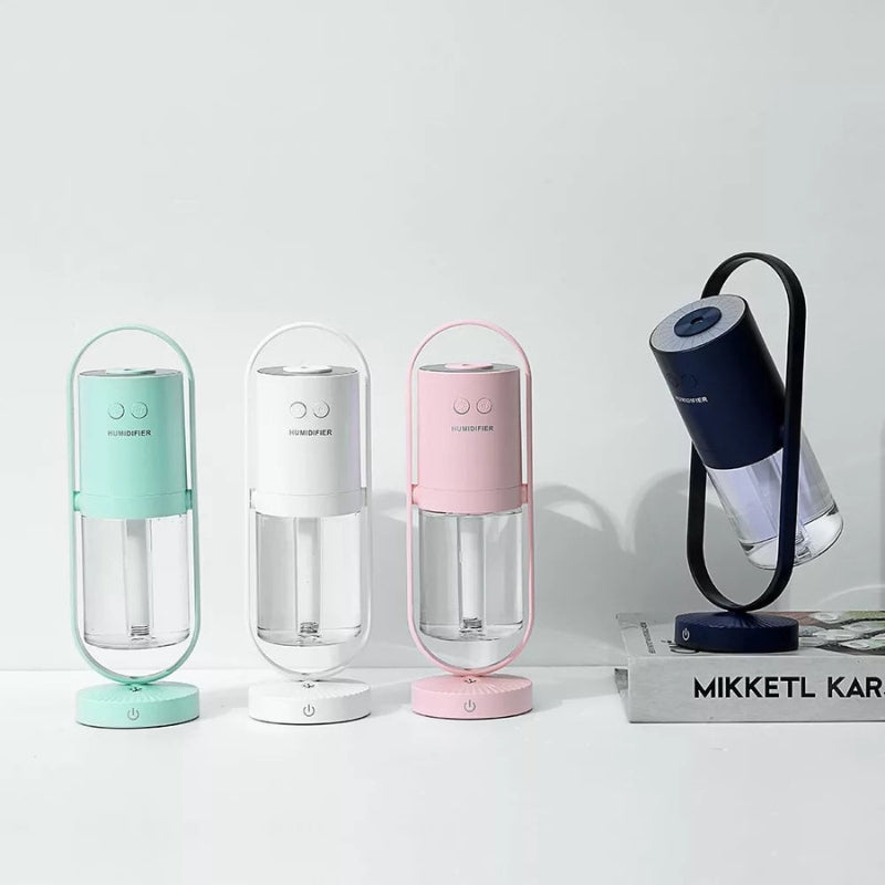 LumiMist – Humidificador de aire ultrasónico LED con purificador de aire iónico y luz nocturna
