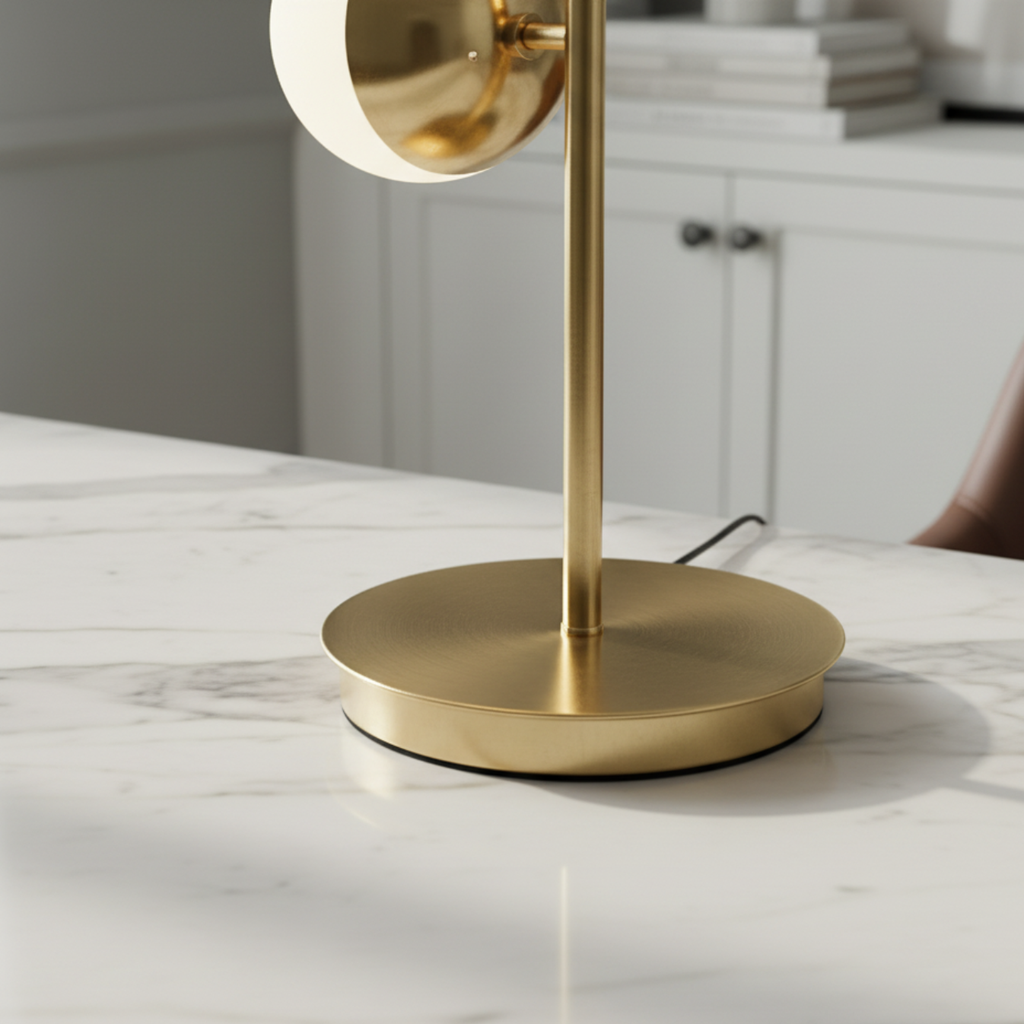 SylvaraTree | Lámpara de Mesa y de Suelo Moderna y Elegante en Dorado para Decoración de Salón