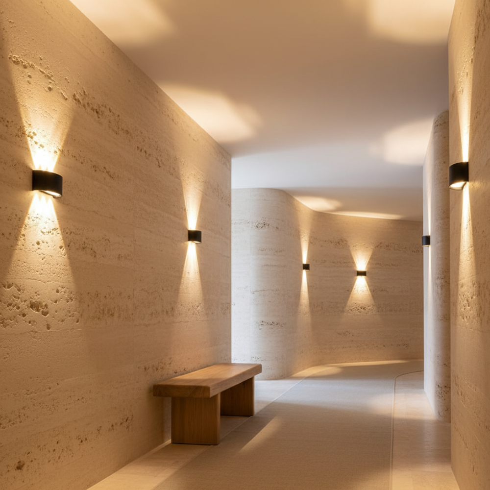 Luz de Pared Exterior Moderna en Arco | Aplique LED Impermeable para Iluminación de Jardín o Patio