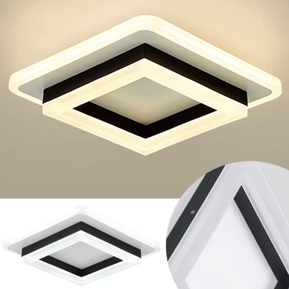 Luz de Techo Cuadrada Moderna - Iluminación LED Eficiente en Energía