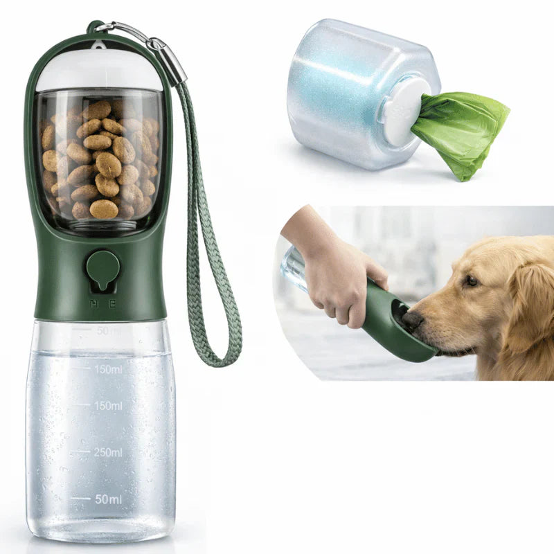Botella 3-en-1 Portátil para Animales