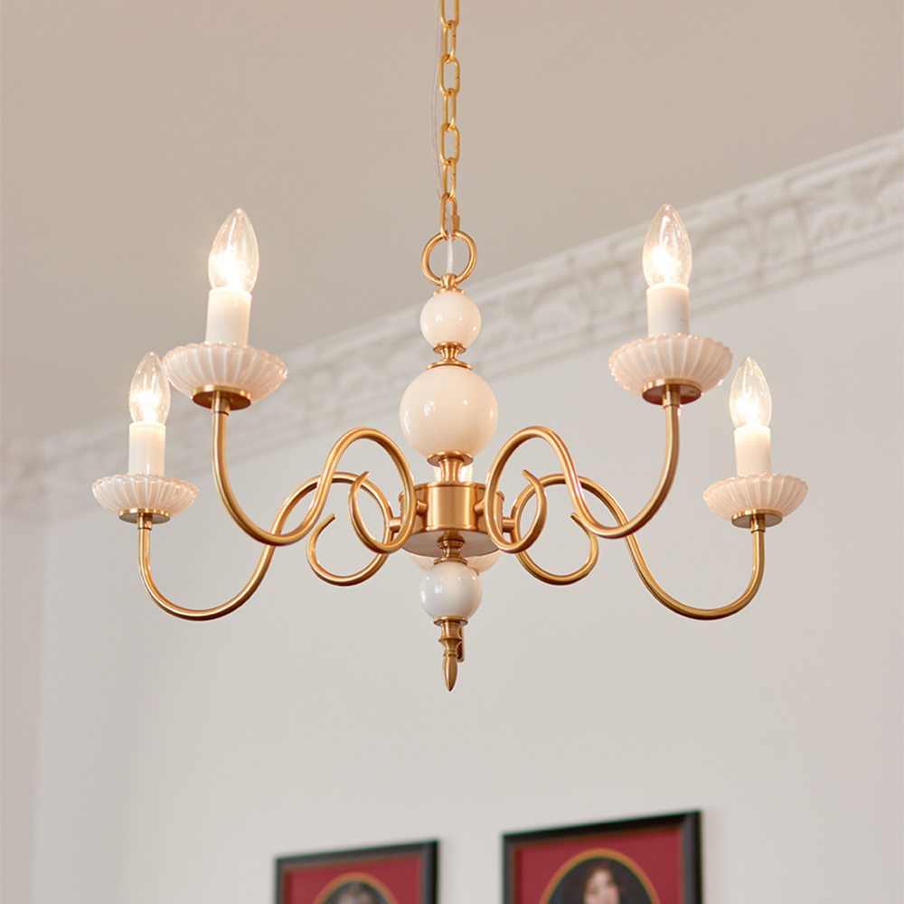 Marivelle | candelabro clásico con brazos dorados