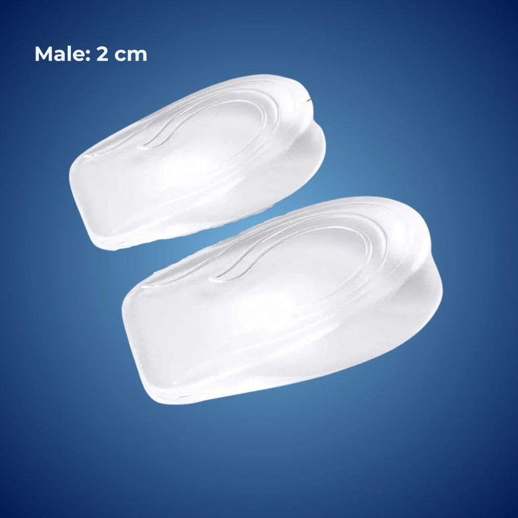 Insertos Elevadores de Talón de Gel de Silicona LiftComfort | Aumento de Altura - Alivio del Dolor para la Fascitis Plantar - Amortiguación de Impactos - Mejor Postura Kalsten