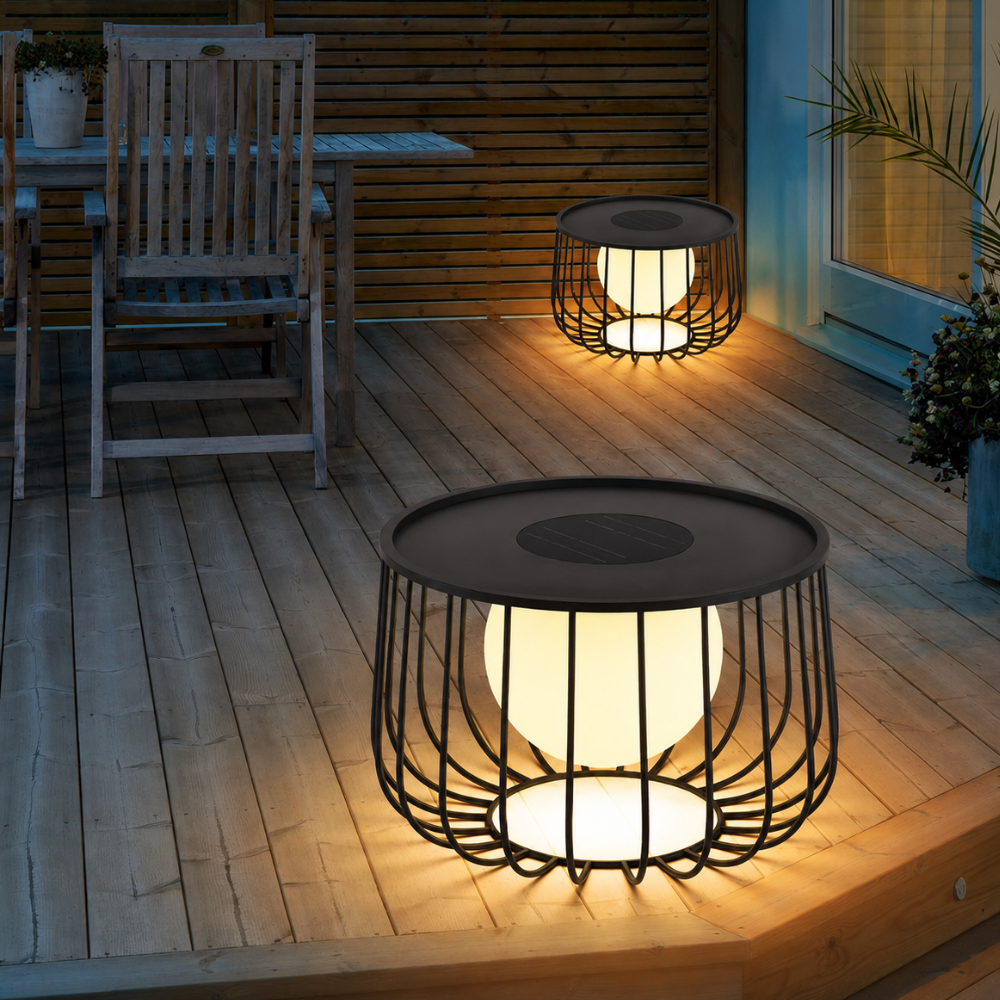 Lámpara Solar Moderna para Exteriores - LED Regulable a Prueba de Agua IP65 para Patios