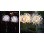 Luz de Globo LED Solar de Alambre de Aluminio Diente de León Impermeable para Jardín
