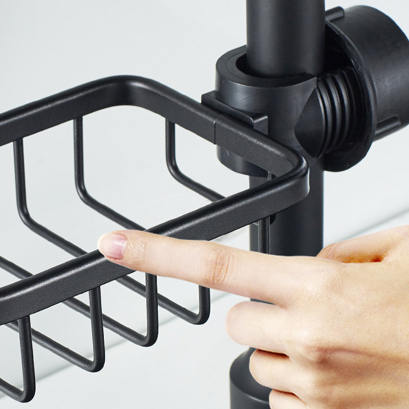 Kalsten | Soporte para Champú y Jabón – Aluminio Inoxidable – Plata o Negro – Sin Taladrar