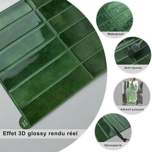 Azulejos adhesivos efecto 3D para cocina y baño