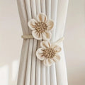 Cinta de Cortina de Cáñamo Floral | Set de 2 Piezas