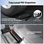 Organizador de Pastillas Portátil de Aluminio para 7 Días para Viajar, Caja de Pastillas Contenedor de Pastillas