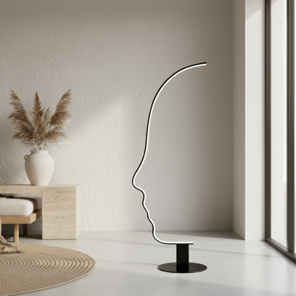 Silhouette No. 1 - Diseño Único de Cara Humana para Sala de Estar y Dormitorio