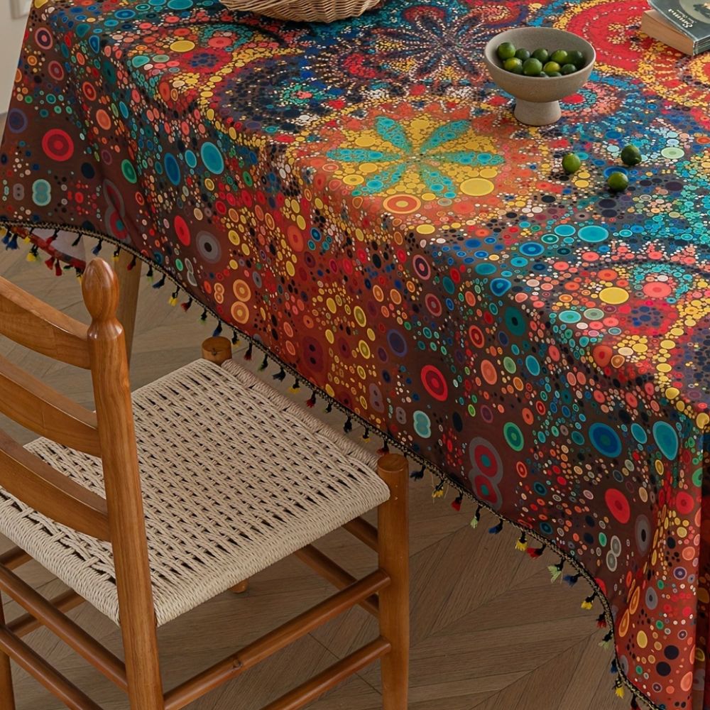 Mantel con Borlas Hypno Bloom