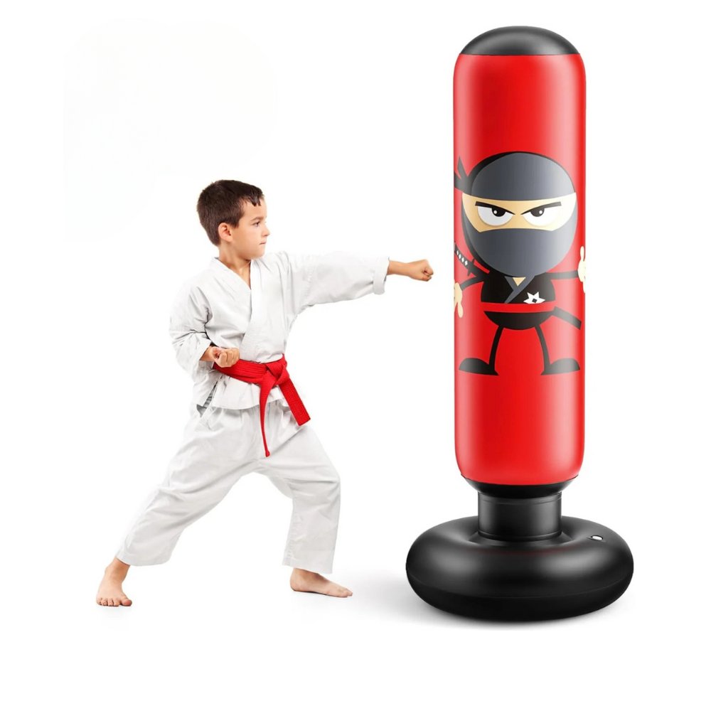 Saco de Boxeo Autonomo PowerPunch – Saco de Boxeo Inflable Seguro para Niños de 2 a 15 años