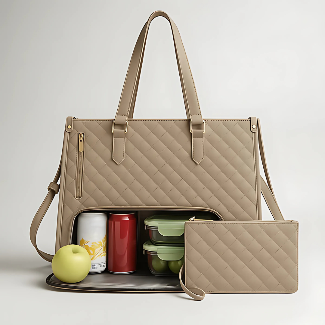 Bolso de mano para mujer 3-en-1 con compartimento para ordenador portátil