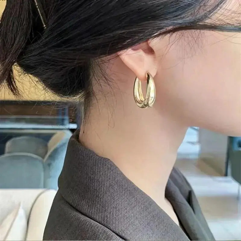 Lina - Pendientes con Diseño Colgante y de Aro