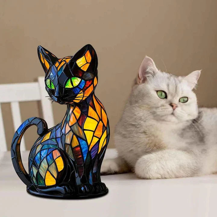 Lisslune | Lámpara de Gato Brillante Hecha a Mano Lumikat – Iluminación Ambiental y Regalo