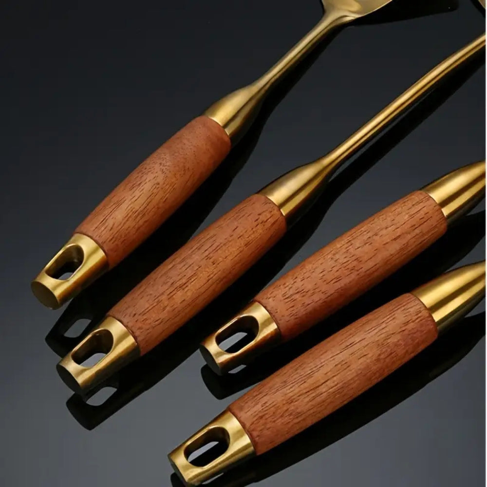 Utensilios de Cocina Dorados a Elección del Chef | Set de 6 piezas