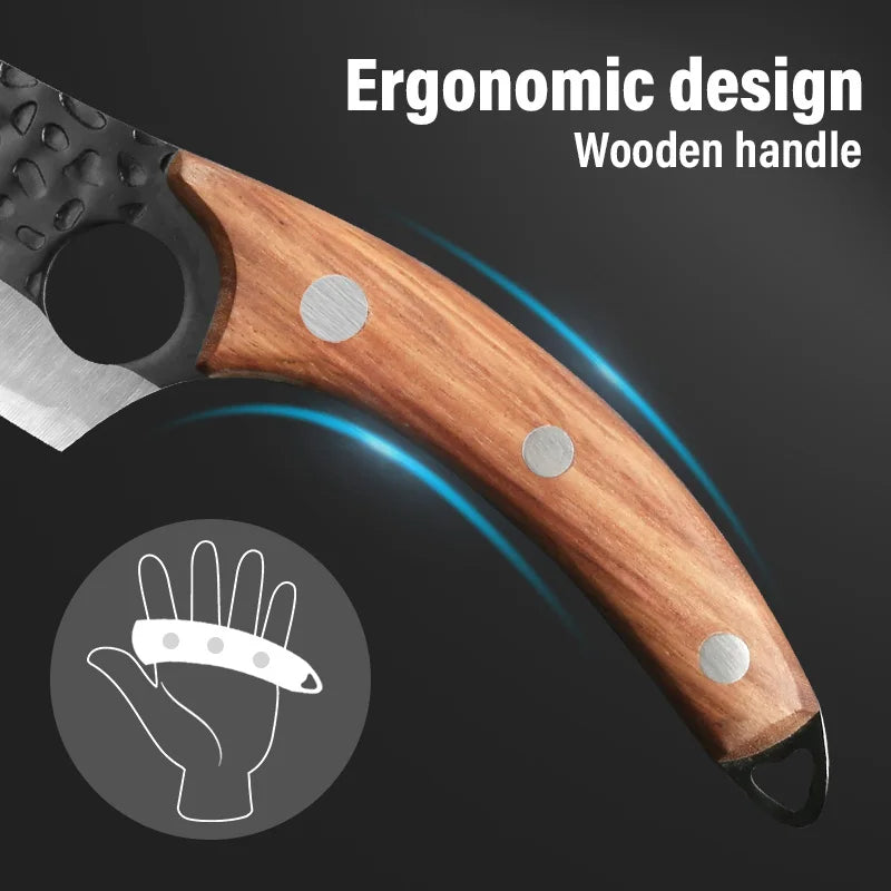 Huusk Cuchillo - Cuchillo de Cocina Japonés Hecho a Mano Premium Control