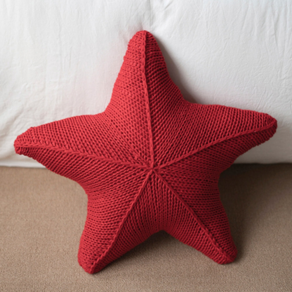 Cojín de Estrella de Mar Tejido a Mano