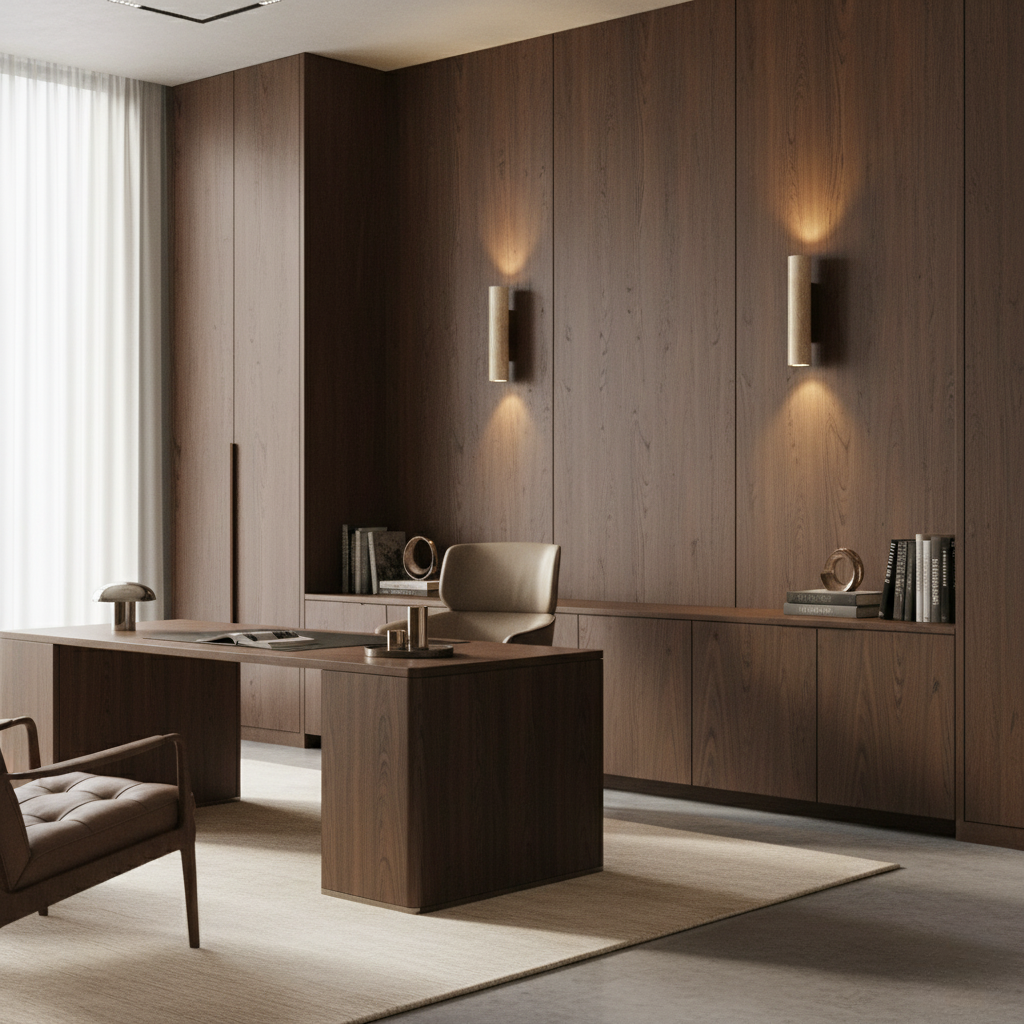 Aplique de Pared de Travertino Elegante - Iluminación Moderna Arriba/Abajo para Decoración Arquitectónica