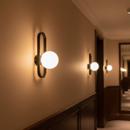 Aplique de Pared de Vidrio Elegante - Luz de Pared Moderna para una Atmosfera Acogedora en Interiores