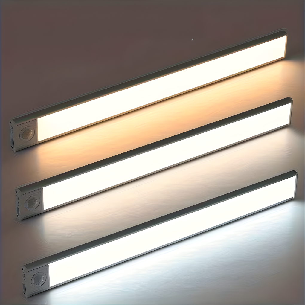 Luces LED recargables para armario con sensor