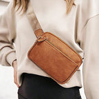 Charlotte - Bolso cruzado ligero con múltiples bolsillos con cremallera y correas ajustables